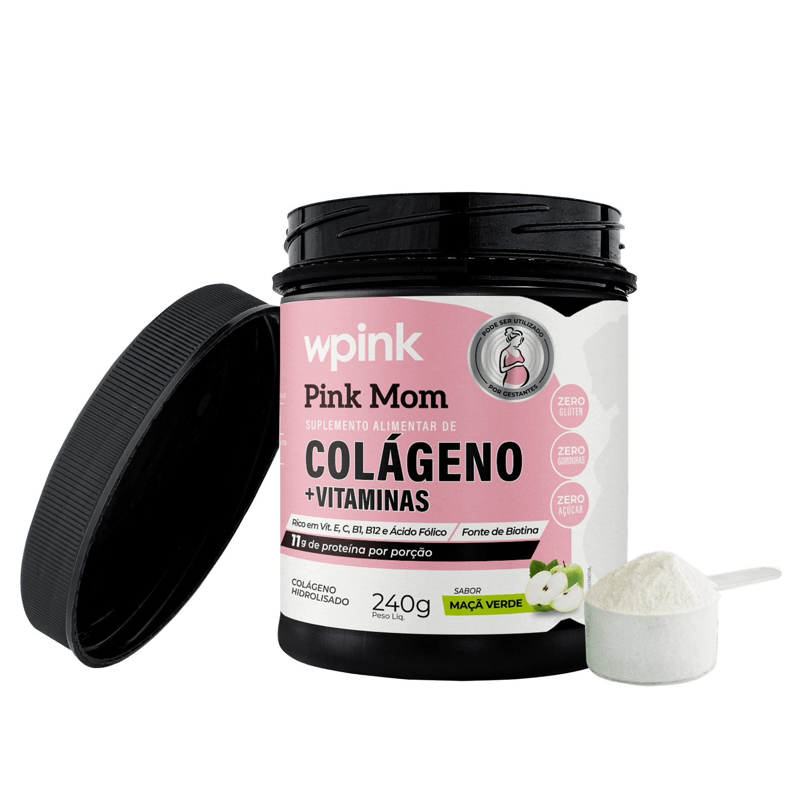 colágeno pink mom maçã verde - 240g - wp - Image 5