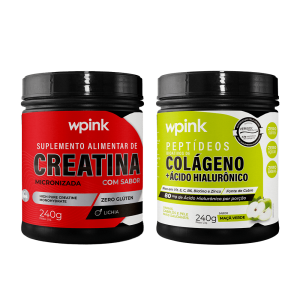 colágeno de maçã verde - 240g + creatina de lichia - 240g - wp
