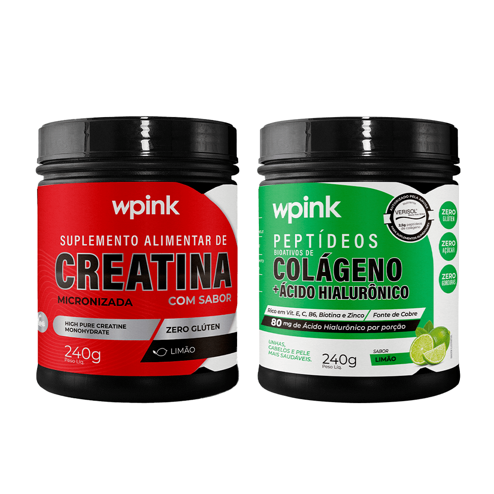 colágeno de limão - 240g + creatina de limão 240g - wp
