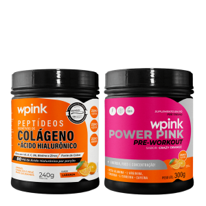 super power pink de laranja 300g + colágeno de laranja 240g - wp