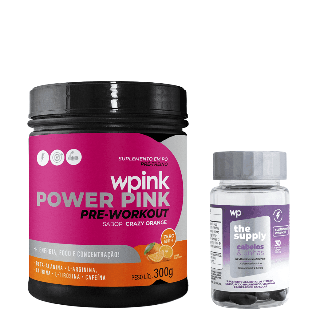 Super power pink de laranja 300g + cabelos e unhas - wp