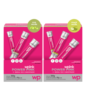 power pink de uva verde 300g + power pink de maçã verde 300g - wp