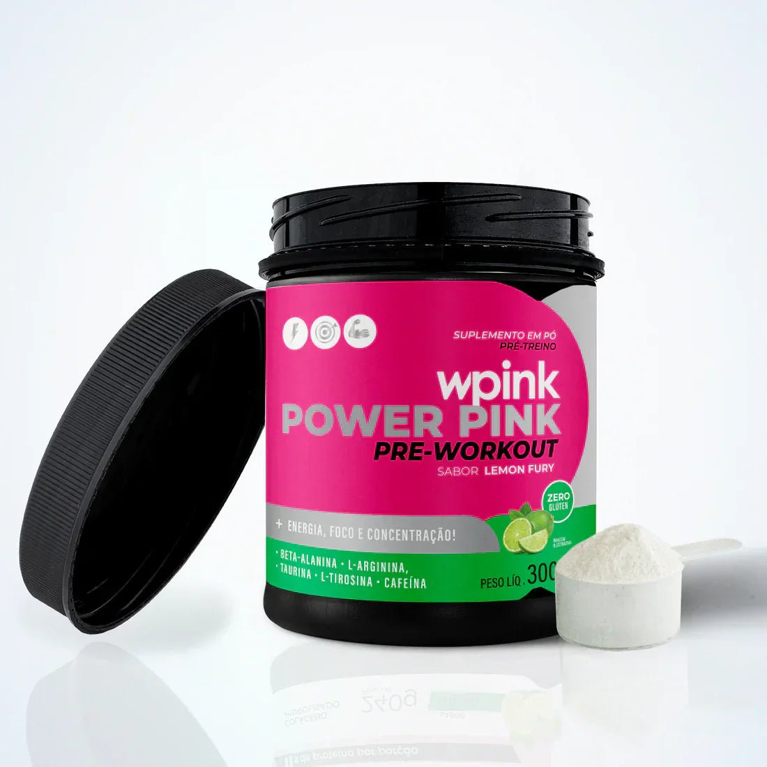 super power pink limão - pré-treino - 300g - Image 3