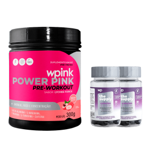 super power pink lichia 300g + 2 cabelos e unhas - wp