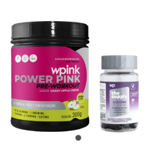 Super power pink de maça verde 300g + cabelos e unhas - wp