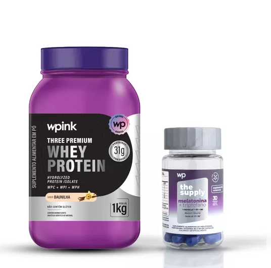 Three Premium Whey Protein Baunilha – 1 KG + Melatonina - wp